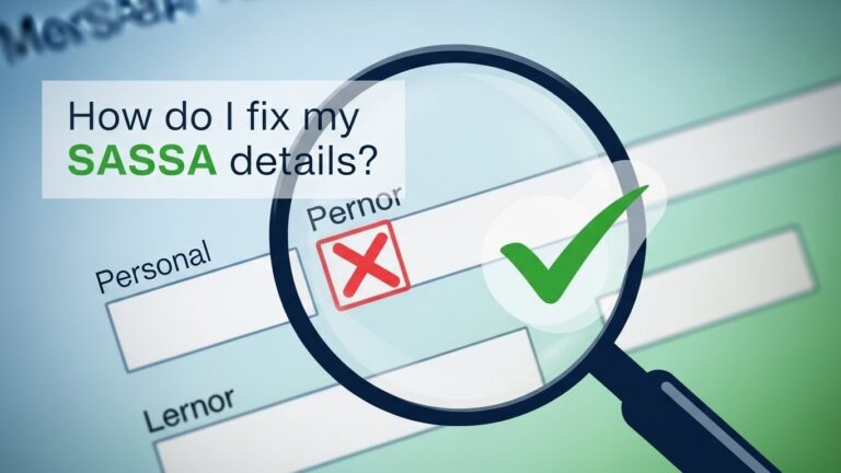How do I fix my SASSA details?